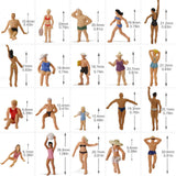 P8720 40pcs HO Scale 1:87 Model Swimming Figures