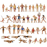 P8720 40pcs HO Scale 1:87 Model Swimming Figures