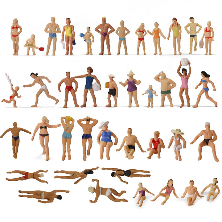 P8720 40pcs HO Scale 1:87 Model Swimming Figures