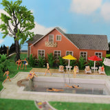 P8720 40pcs HO Scale 1:87 Model Swimming Figures