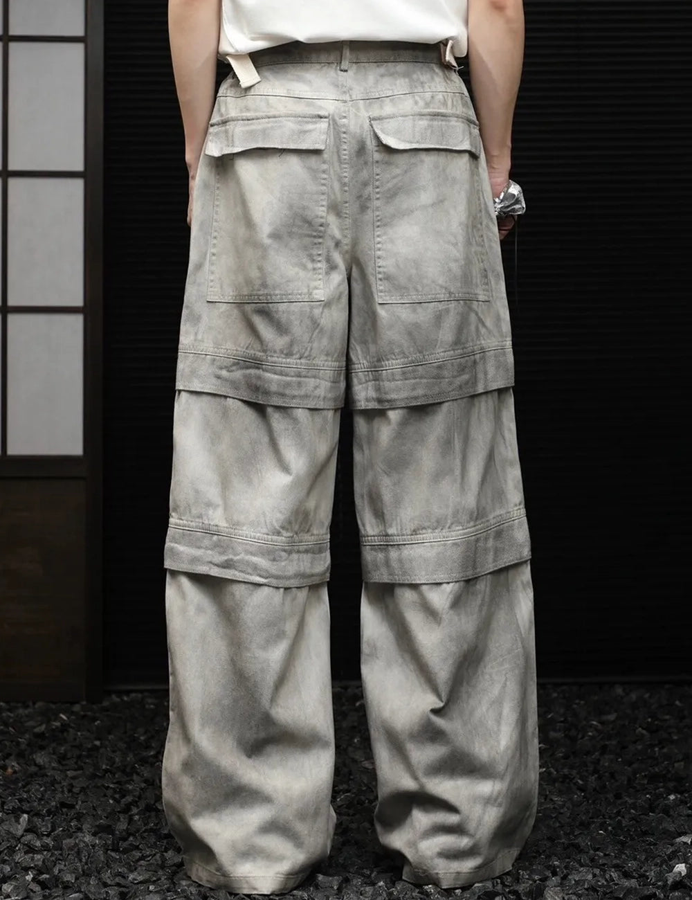 OFF-WHITE INKJET BAGGY TWILL PANT