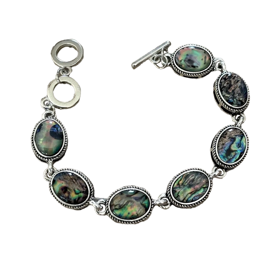 Abalone Shell Metal Bracelet