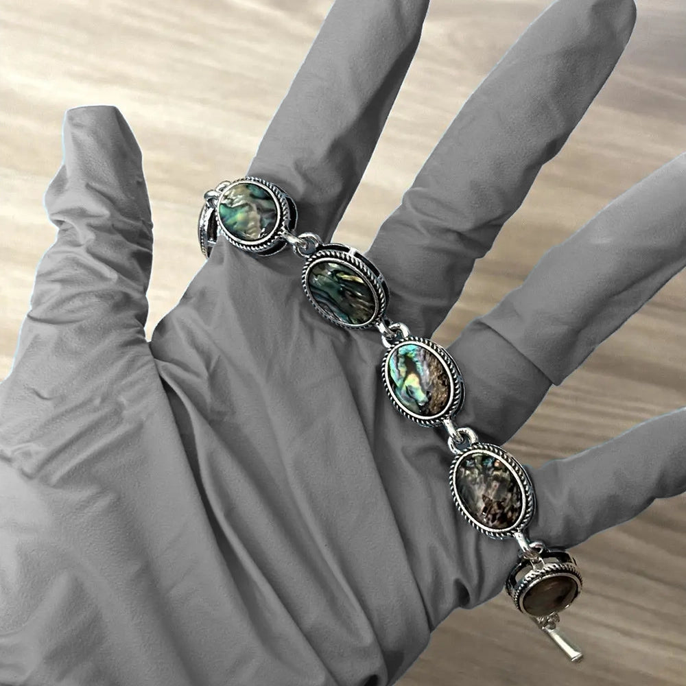 Abalone Shell Metal Bracelet