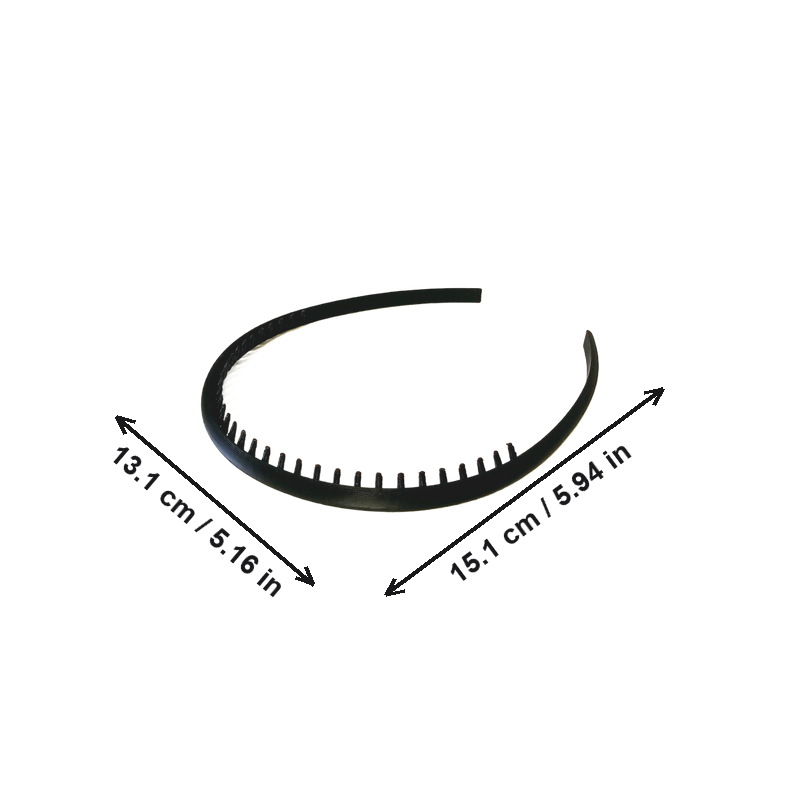 3 Pack Non-Slip Toothed Secure Hold Hair Hoops, Daily Hair Styling Accessories — white background