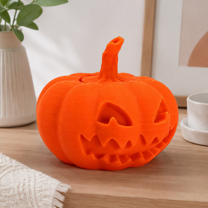 2 Pack Rotatable Spooky Pumpkin Tabletop Ornaments for Halloween Home and Holiday Party Displays — main product view