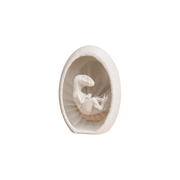 Suspended String Art Dinosaur Embryo in Egg Decorative Ornament — white background