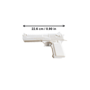 White Detailed Handgun Style Decorative Prop for Cosplay and Desktop Display