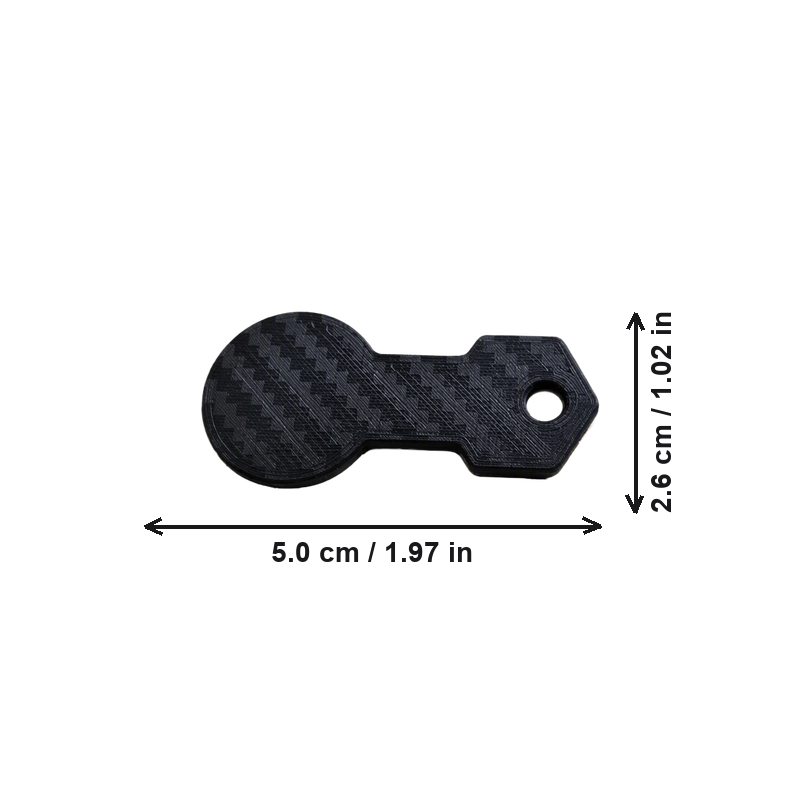 5 Pcs Black Key Shaped Shopping Cart Tokens Durable Cart Unlock Chips With Hanging Hole
