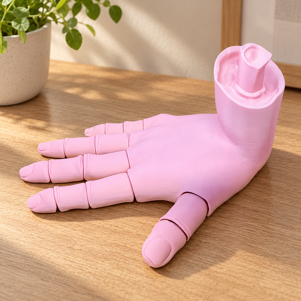 Poseable Articulated Hand with Moveable Finger Joints, Novelty Decorative Display Figure — product scene