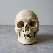 Matte Realistic Detailed Human Skull Sculpture Decorative Statue for Home Shelf and Tabletop Display — additional product view