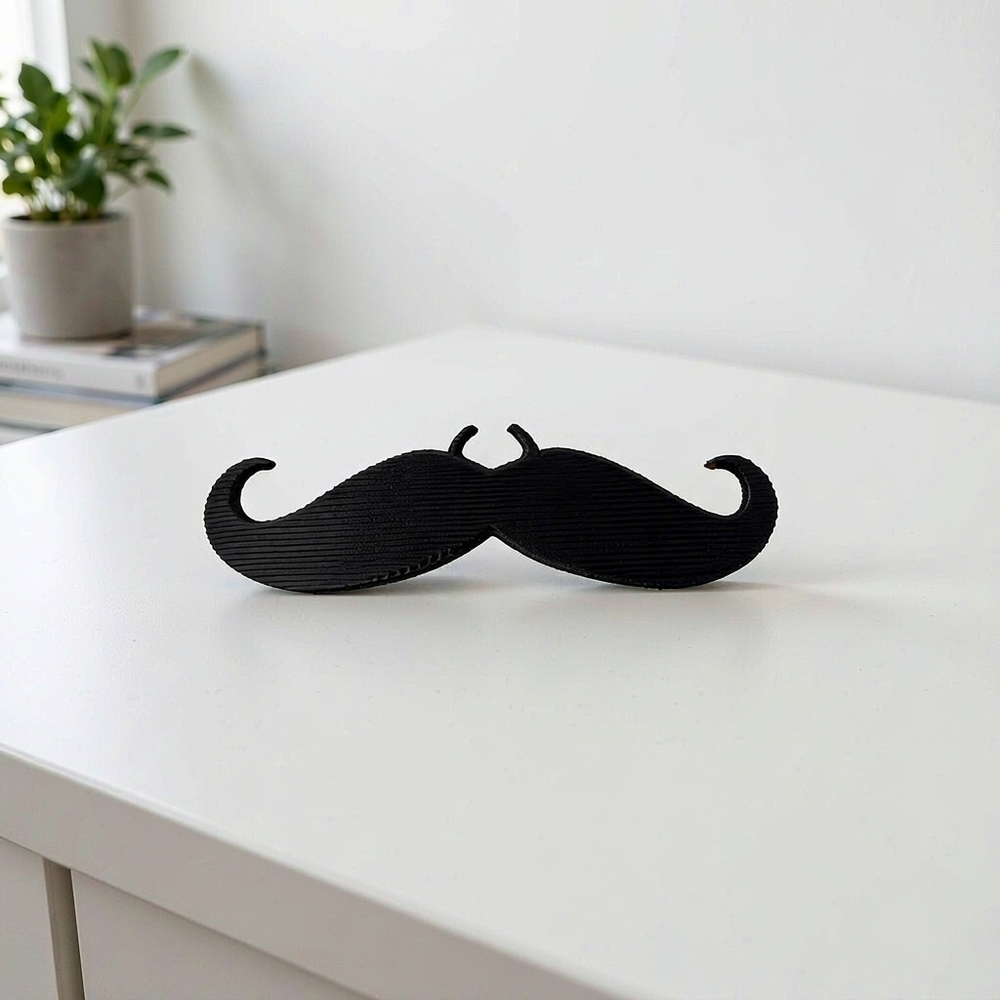 3 Pcs Clip-on Curly Fake Mustaches, Novelty Party Dress-up and Photo Shooting Props Accessories — main product view