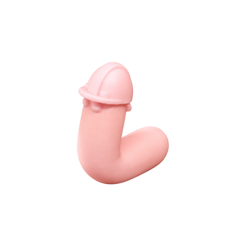 2 Pieces Cute Worm-shaped Ornament With Helmet, Fun Desktop Decor for Home and Office — white background