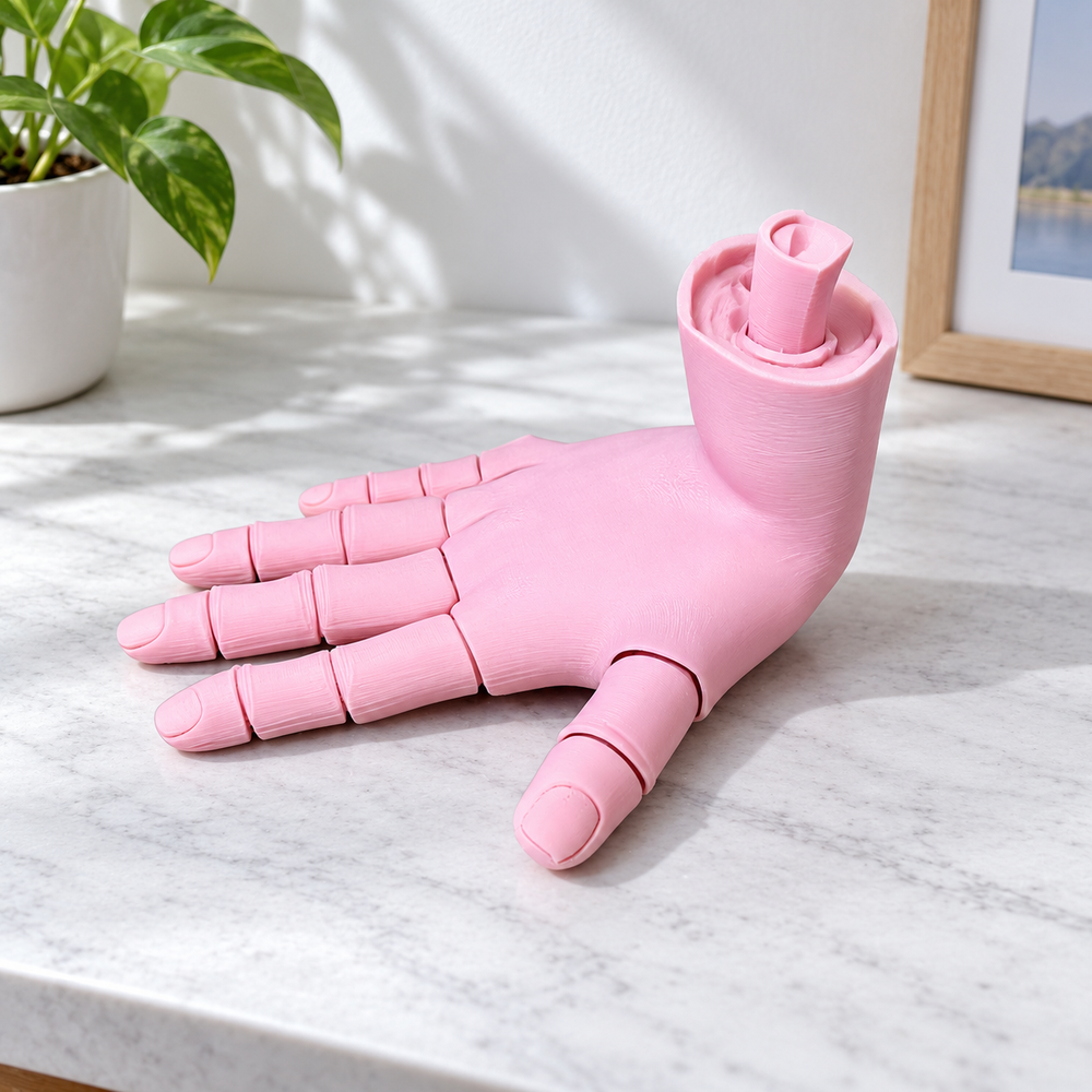 Poseable Articulated Hand with Moveable Finger Joints, Novelty Decorative Display Figure — additional product view