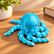 Articulated Octopus Desktop Decor Pencil Topper with Freely Bendable Tentacles — product scene