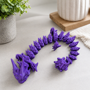 Articulated Spiked Dragon Figurine, Flexible Fully Jointed Posable Desktop and Shelf Display Decor — main product view