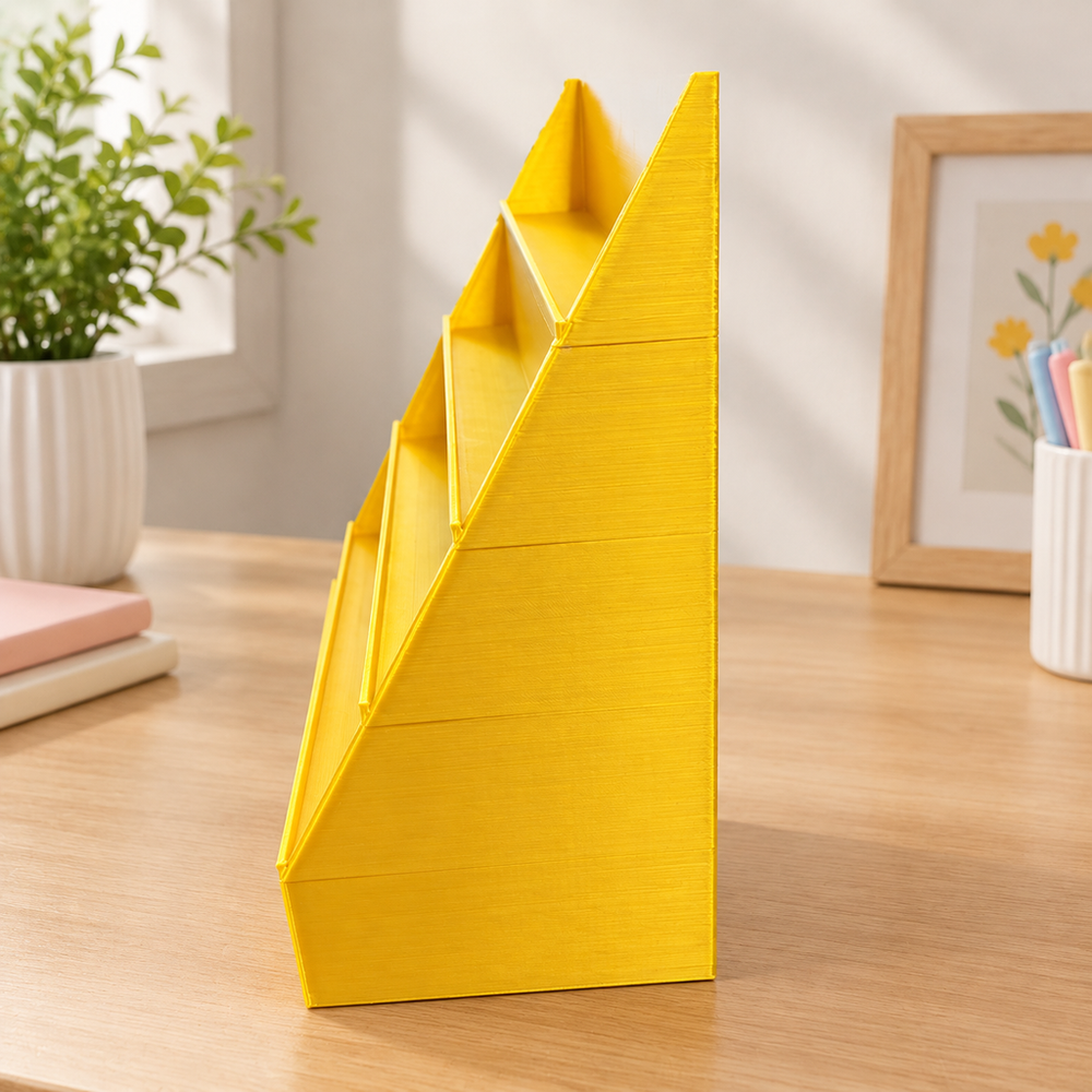 5-Tier Desktop Display Stand, Stepped Organizer Rack for Stickers, Badges and Small Items — main product view