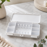 Portable Tangle-Free Travel Jewelry Organizer Case, Multi-Compartment Storage Box for Necklaces and Small Accessories — main product view