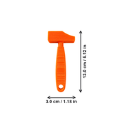Textured Grip Mini Hammer with Built-In Hanging Hole — dimensions