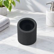 Ribbed Toothbrush and Toothpaste Holder, Bathroom Countertop Organizer, Modern Bathroom Accessory — additional product view