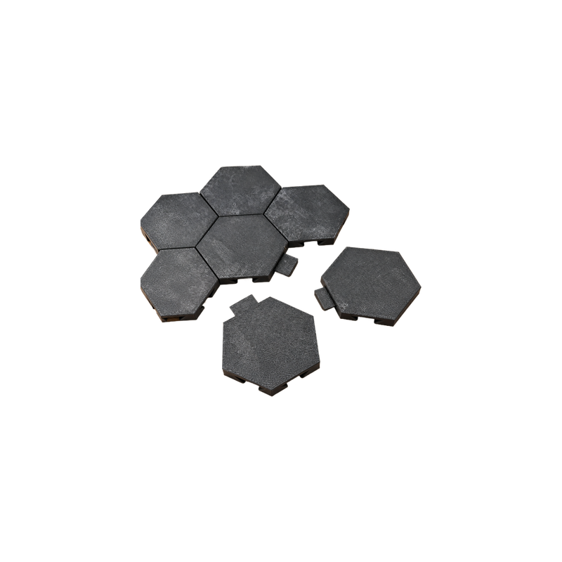Modular Interlocking Hexagon Tiles, Tabletop Game Custom Terrain Accessories — white background