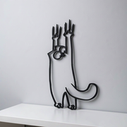 3 Pieces Cute Minimalist Cat Line Art Wall Hanging Ornaments for Home Interior Decoration — additional product view