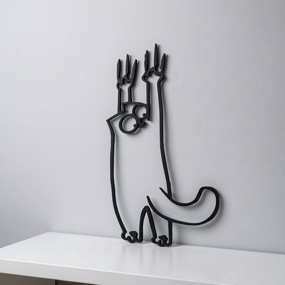 3 Pieces Cute Minimalist Cat Line Art Wall Hanging Ornaments for Home Interior Decoration — additional product view