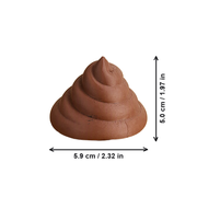 Novelty Spiral Poop Shaped Figurine, Funny Gag Decor for Home and Desk Display — dimensions