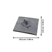 Textured Flat-Top Rock Formation Terrain Model, Landscape Sculpture for Desktop and Home Interior Decor — dimensions