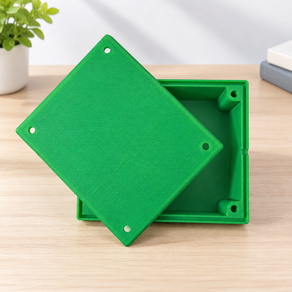 Electronic Enclosure Battery Storage Box with Removable Lid and Cable Opening — additional product view