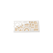 2 Pack Multi-Function Drawing Template Ruler, Multi-Shape Hollow Stencils for Drawing, Art Creation, and Journal Making — white background