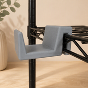 Clip-on Wire Shelf Hanger, Wire Rack Storage Organizer — product scene