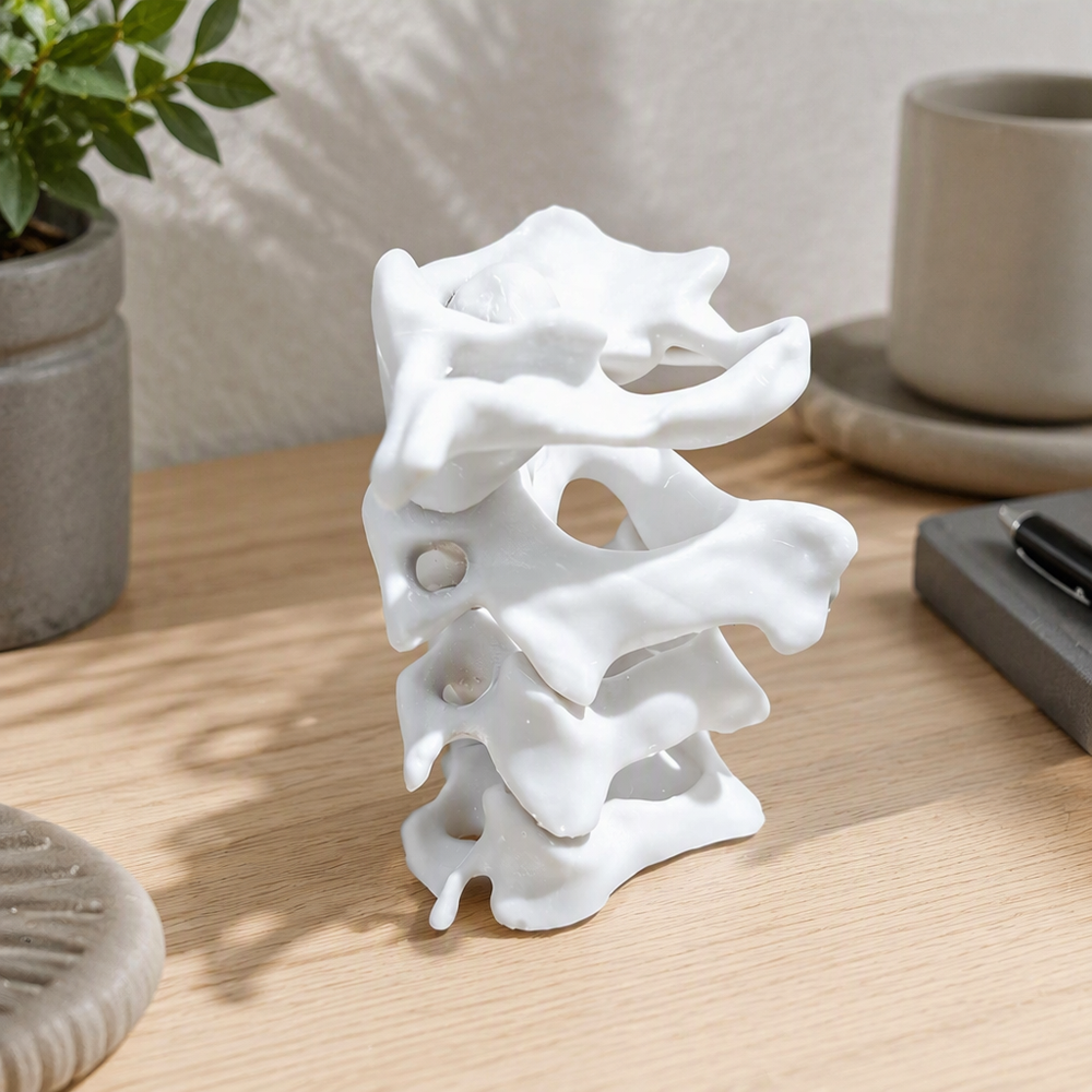 Cervical Vertebra Shaped Pen Holder, Novelty Desktop Pencil Cup for Office Desk Stationery Organization — main product view