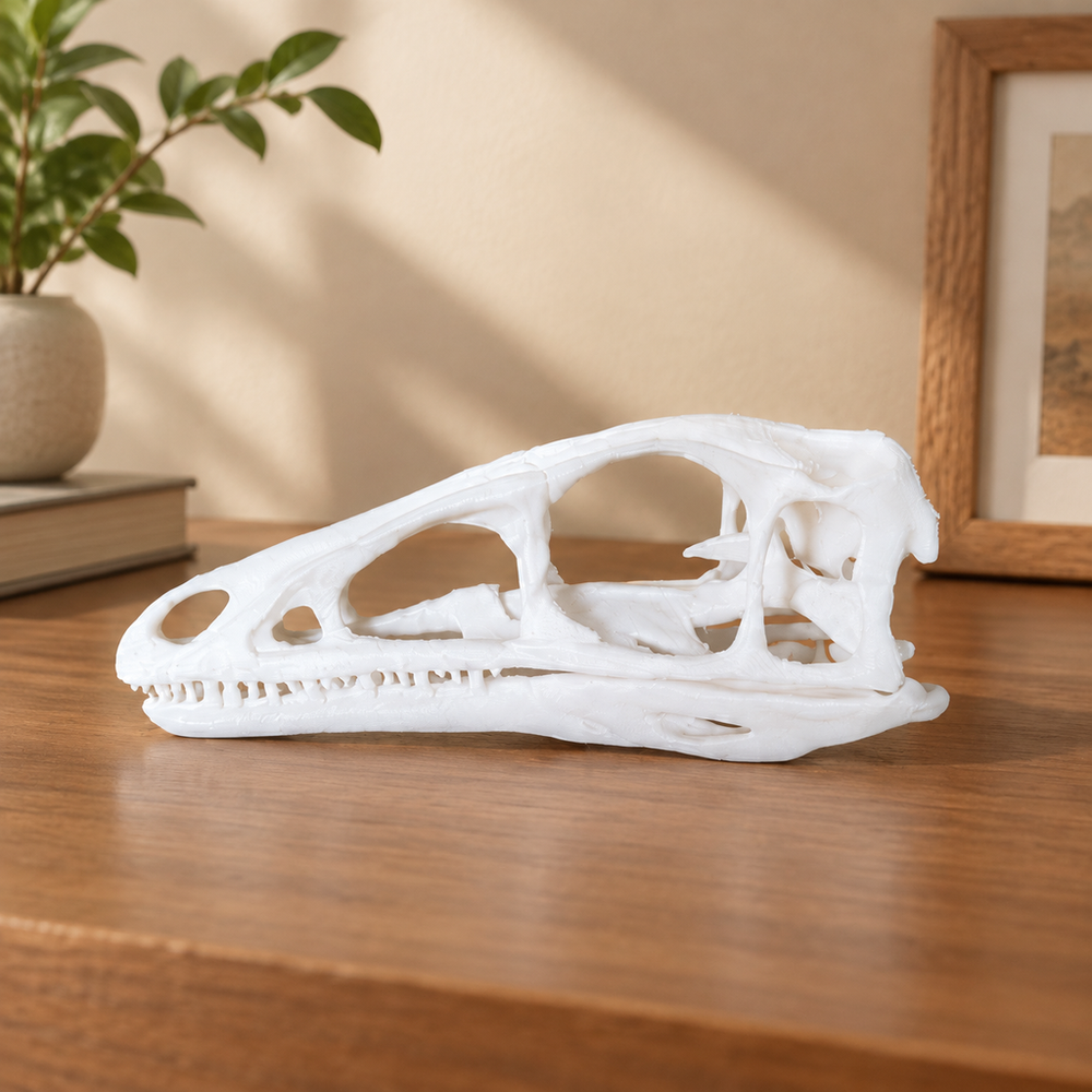 Dinosaur Skull Sculpture Prehistoric Fossil Replica Home Desktop and Shelf Display Decor Ornament — product scene