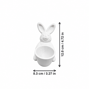 Bunny Shaped Decorative Small Planter, Tabletop Vase and Trinket Holder for Home Desktop Decor — white background