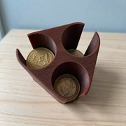 3-Slot Portable Euro Coin Storage Holder, Coin Organizer for Collection and Daily Use — additional product view