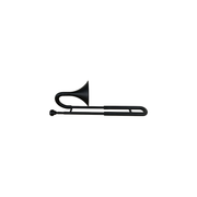 Functional Small Slide Trombone Musical Accessory — white background