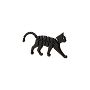 Articulated Poseable Cat Figurine with Flexible Joints, Desktop and Shelf Home Display Ornament — white background