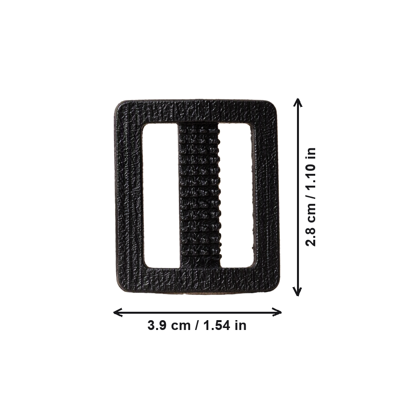 Tri-Glide Non-Slip Strap Adjuster Slide Buckle, Practical Fastening Accessory for Outdoor Gear Straps — dimensions