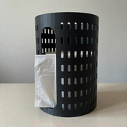 Wall Mounted Rolled Trash Bag Dispenser, Hollow-out Garbage Bag Holder for Kitchen Storage — additional product view