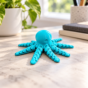 Articulated Octopus Desktop Decor Pencil Topper with Freely Bendable Tentacles — main product view