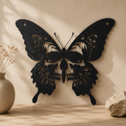 Hollow Cutout Butterfly Skull Wall Hanging Decor — product scene