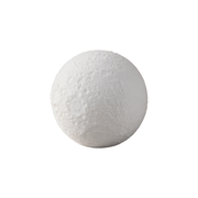 Textured Cratered Lunar Sphere Decor, Self-Standing Celestial Model for Desktop and Shelf Display — white background