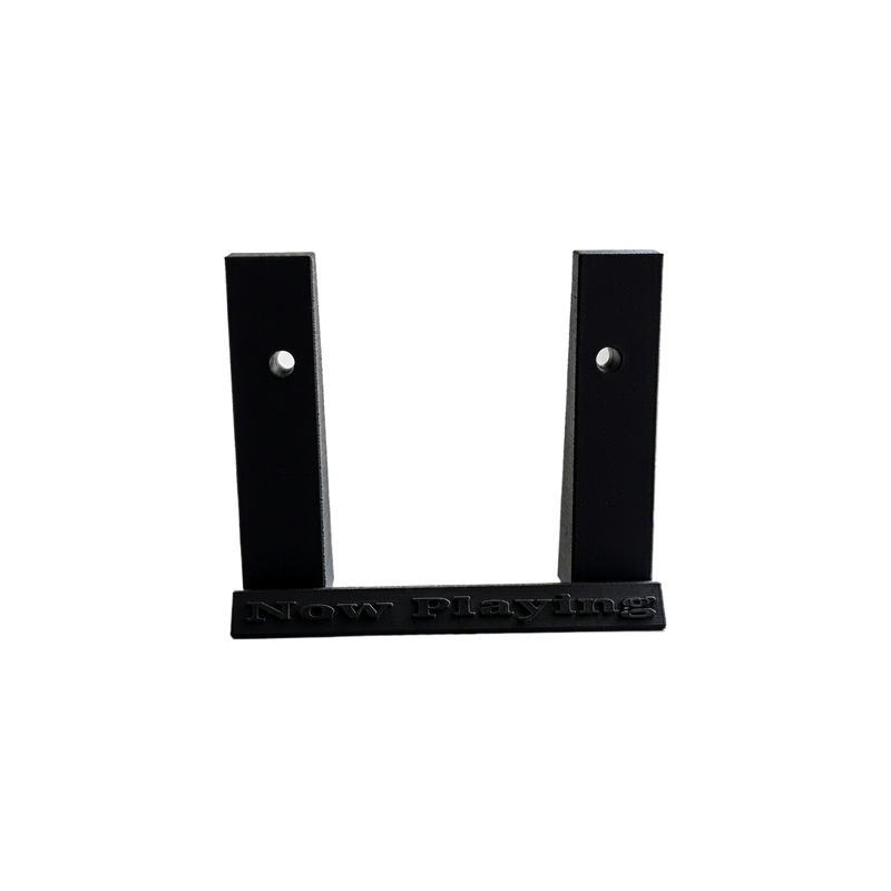 Now Playing Vinyl Record Display Stand, Album Cover Holder for Turntable Setups — white background