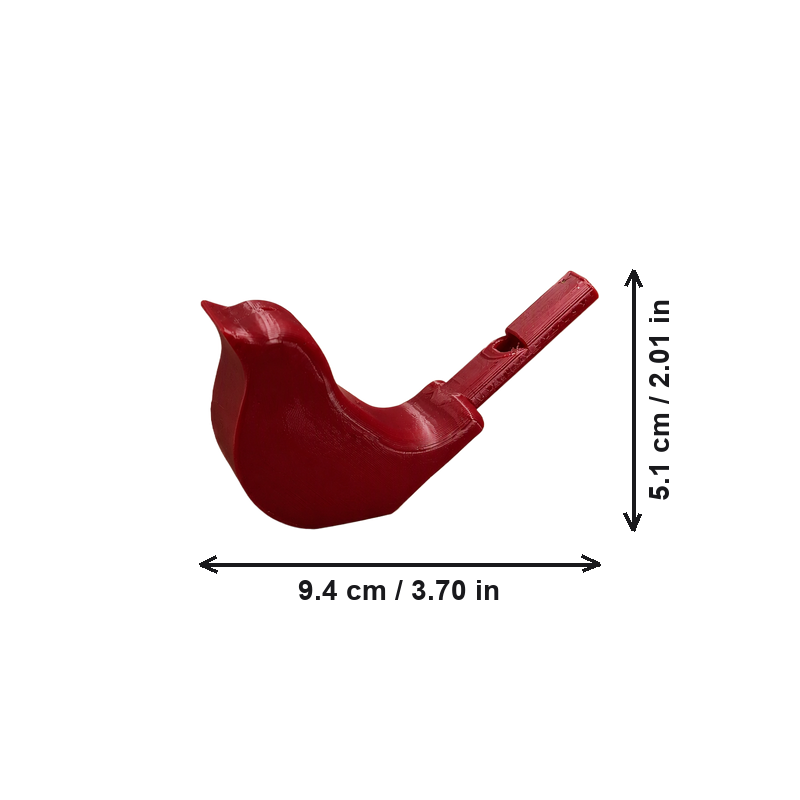 Bird Shaped Water Whistle — dimensions