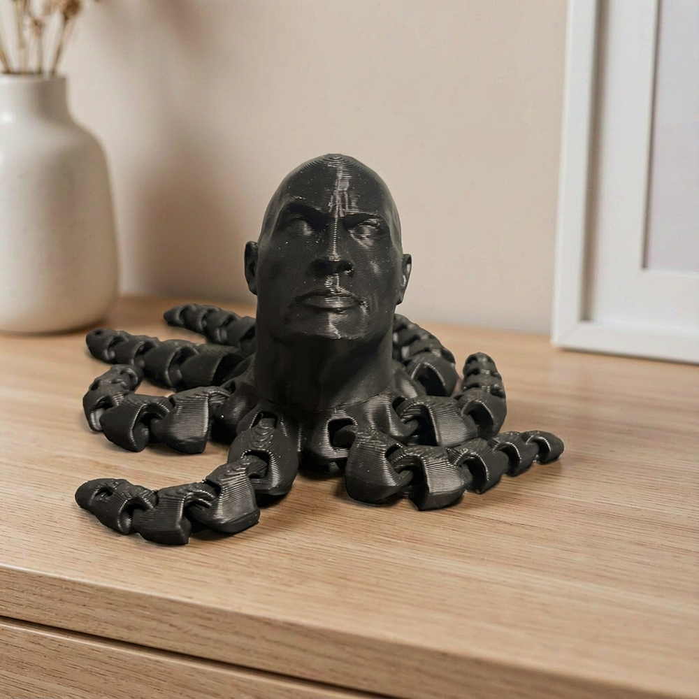 Novelty Articulated Face Head Tentacle Decorative Figurine, Desktop and Tabletop Display Ornament — main product view