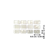 12 Piece Multi-Layout Divided Storage Inserts, Small Parts Organizer Tray Set — white background