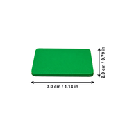 8 Pieces Rounded Corner Rectangular Bracket Pads, Smooth Flat Gaskets for Shelf Support — dimensions