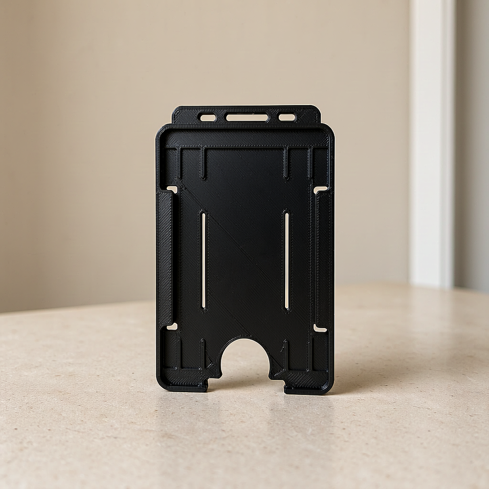 Slim Secure ID Card Badge Holder Lanyard Compatible Keycard Protector Case — main product view