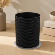 Geometric Textured Cylindrical Pen Holder, Desktop Stationery Organizer for Office and Home Desks — product scene