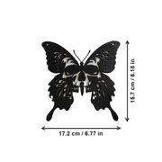 Hollow Cutout Butterfly Skull Wall Hanging Decor — dimensions